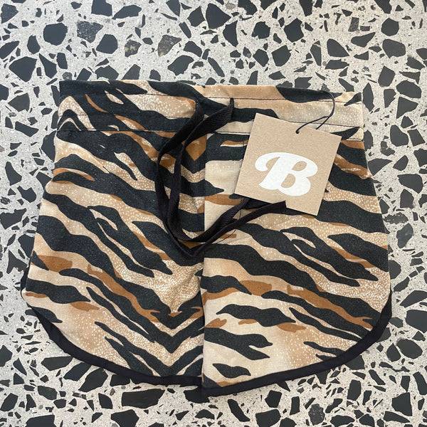 Tiger Print Vintage Fabric Shorts